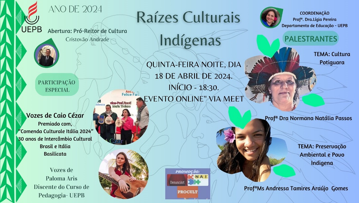 “Raízes Culturais Indígenas” será tema de ciclo de palestras realizado nesta quinta-feira (18)
