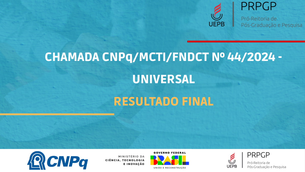 Oito pesquisadores da UEPB são aprovados em Chamada Universal do CNPq e juntos receberão R$ 1,2 milhão em recursos