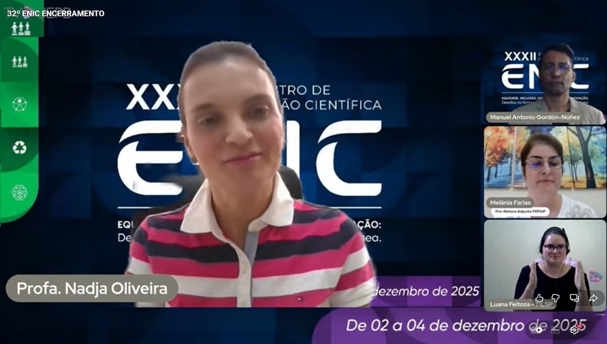 Cerimônia de Encerramento do XXXII ENIC celebra a conclusão do evento e revela os trabalhos premiados, reconhecendo a excelência das pesquisas apresentadas