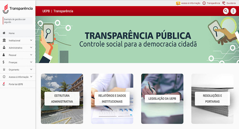 Portal da Transparência da UEPB ganha novo layout e amplia acesso à informação para usuários