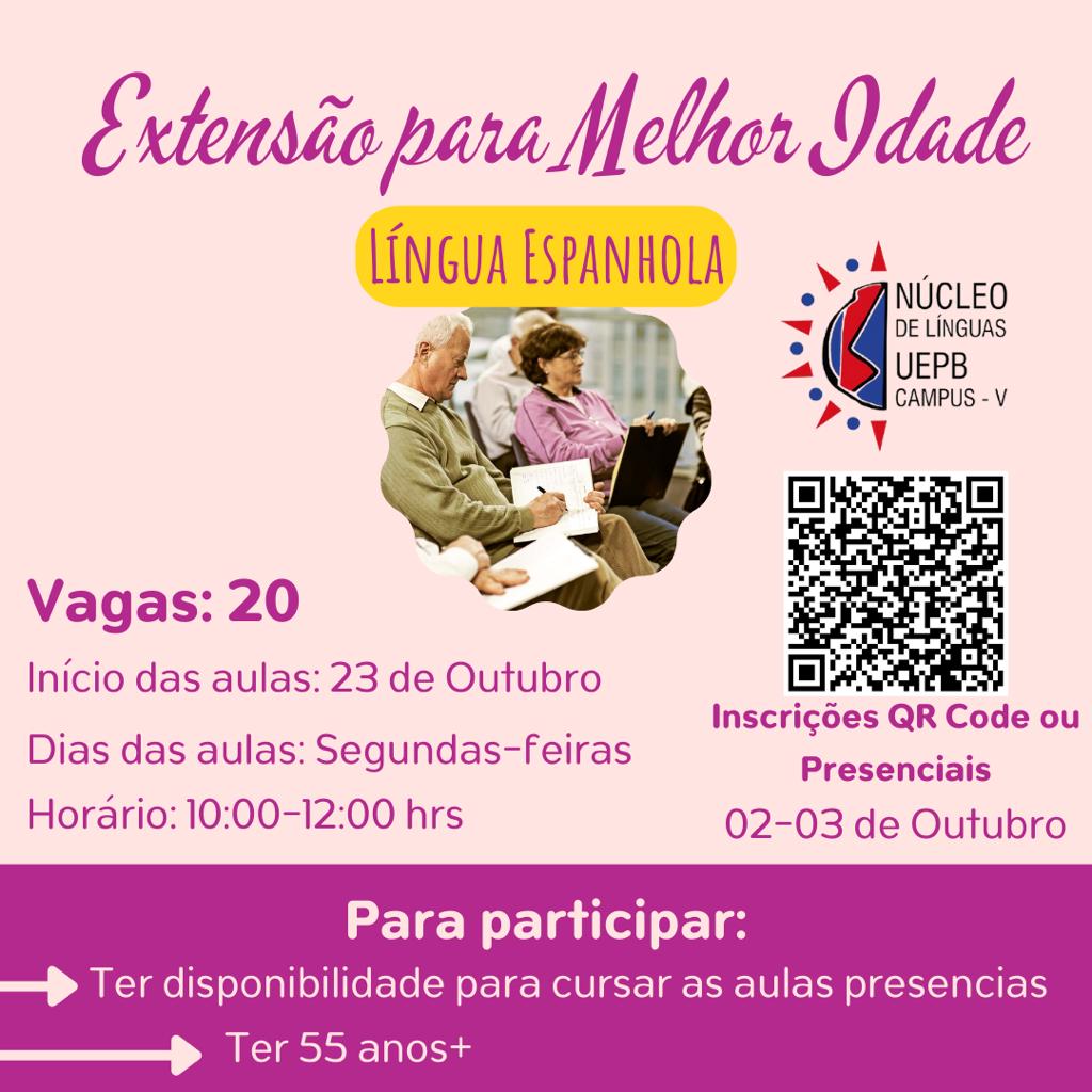 Núcleo de Línguas do Câmpus de João Pessoa oferece curso de Espanhol  voltado para pessoas com mais de 55 anos