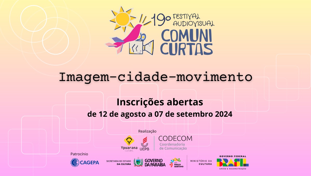 Festival Audiovisual Comunicurtas UEPB lança edital para inscrição de vídeos em mostras competitivas