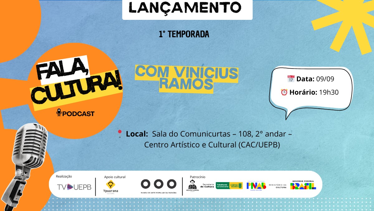 ‘Fala, Cultura’: Codecom lança podcast com série de entrevistas sobre abordagem em políticas culturais
