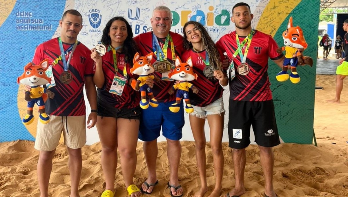 Jogos Universitários Brasileiros de Praia 2025: UEPB conquista quatro medalhas no Beach Wrestling